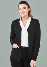 Womens Button Front Knit Cardigan