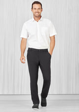 Mens Comfort Waist Flat Front Pant