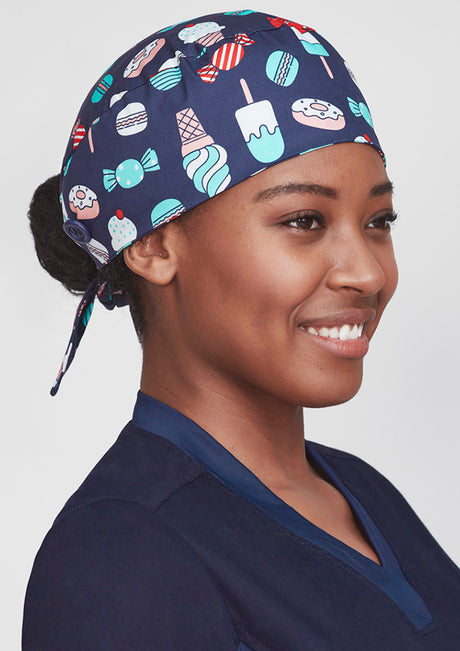 Unisex Printed Scrub Cap