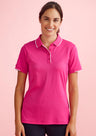 Womens Pink Short Sleeve Polo