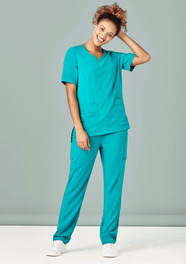 Womens Avery Round Neck Scrub Top