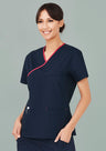 Womens Contrast Scrub Top