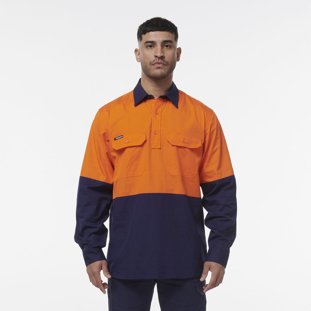 KingGee Workcool Vented Closed Front Spliced Shirt