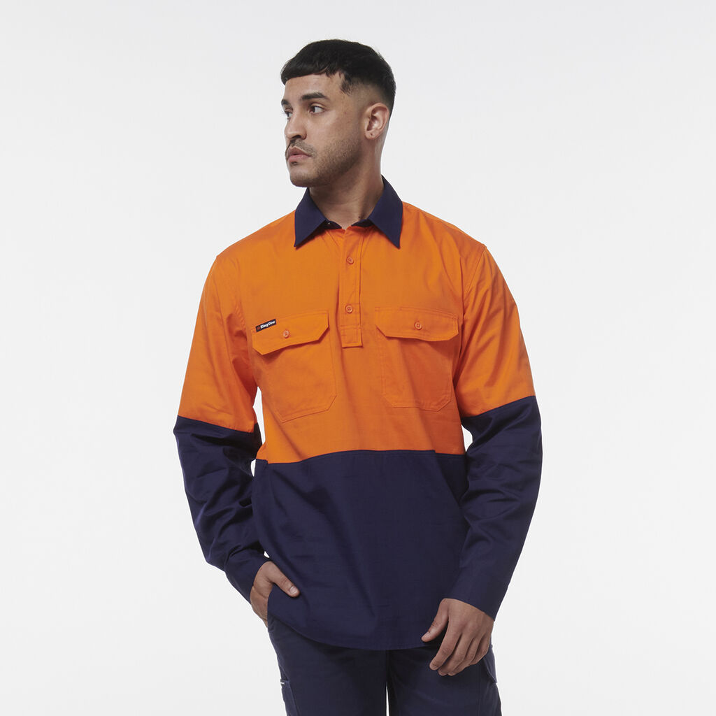 KingGee Workcool Vented Closed Front Spliced Shirt