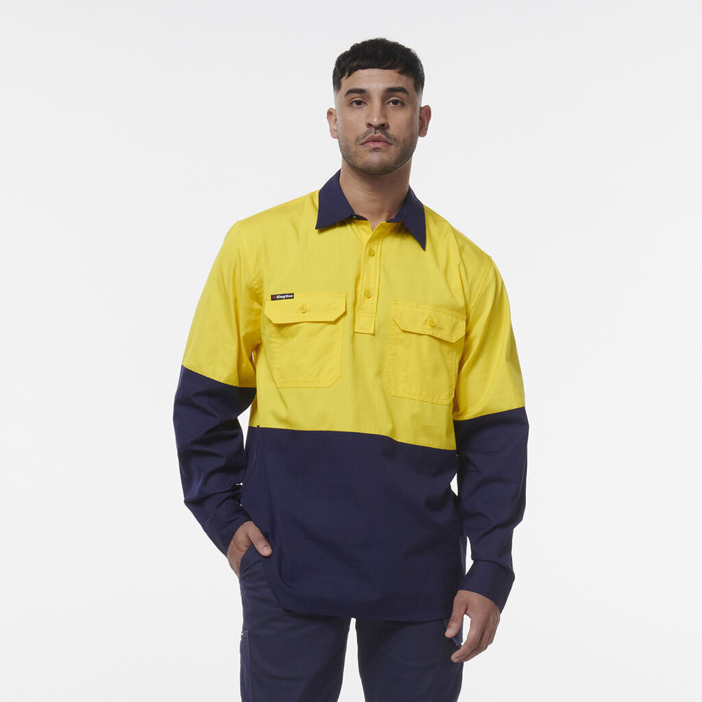 KingGee Workcool Vented Closed Front Spliced Shirt