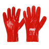 27Cm Red Pvc Gloves  (12 Pair)