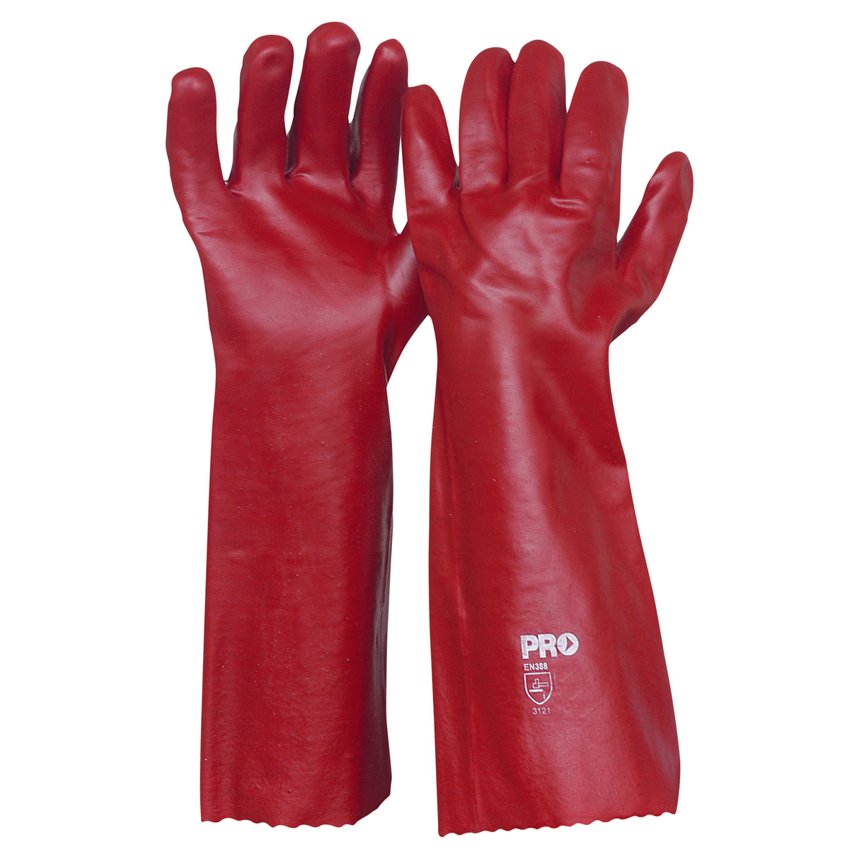 45Cm Red Pvc Gloves  (12 Pair)