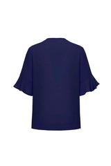 Womens Aria Fluted Sleeve Blouse