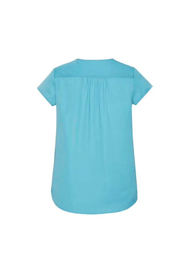 Womens Kayla V-Neck Pleat Blouse