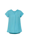 Womens Kayla V-Neck Pleat Blouse