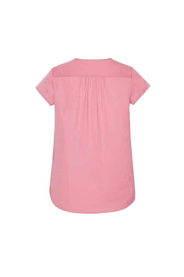 Womens Kayla V-Neck Pleat Blouse