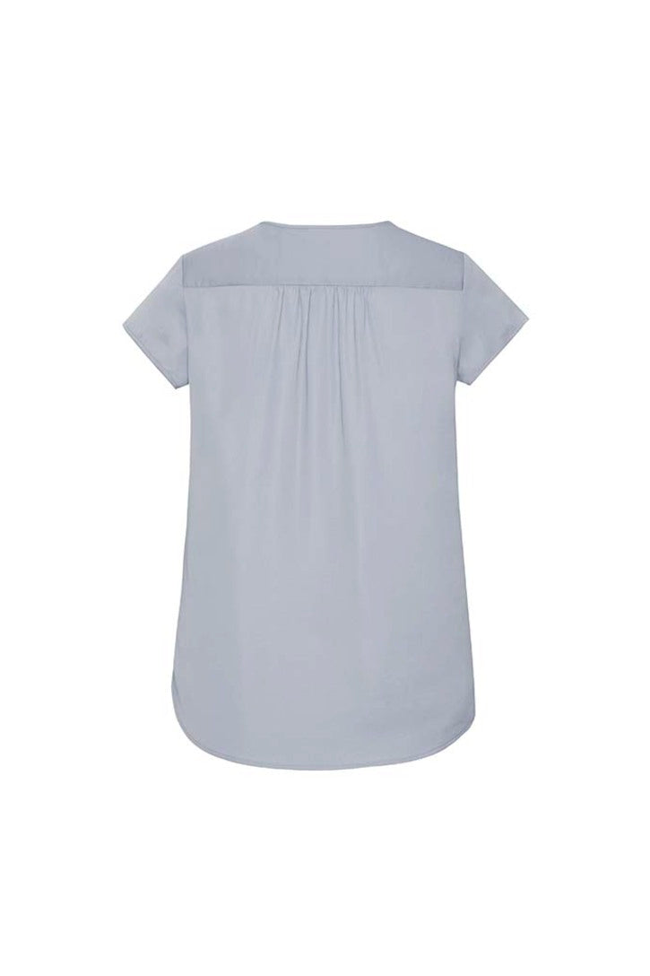 Womens Kayla V-Neck Pleat Blouse