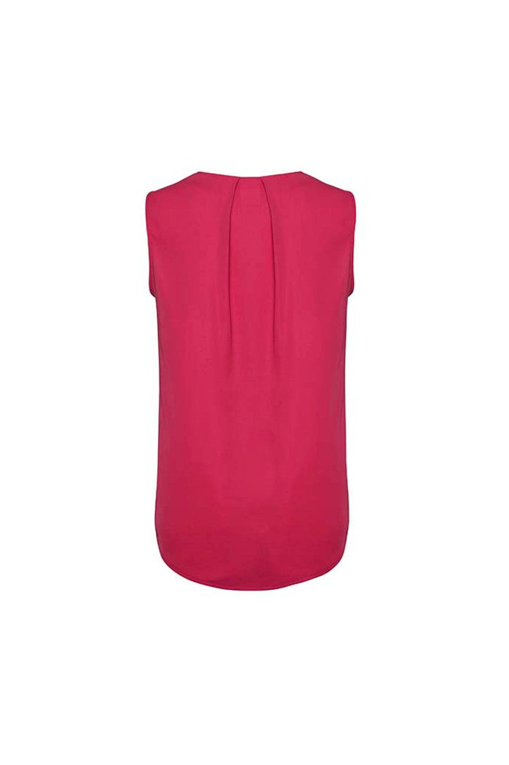 Womens Estelle Sleeveless Pleat Detail Blouse