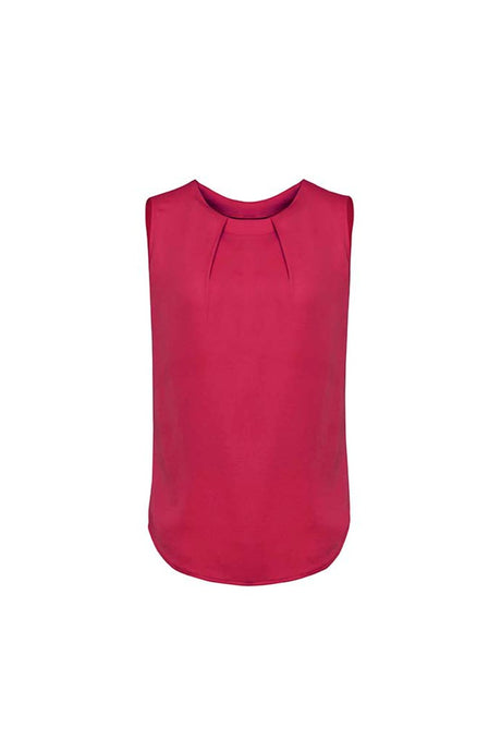 Womens Estelle Sleeveless Pleat Detail Blouse