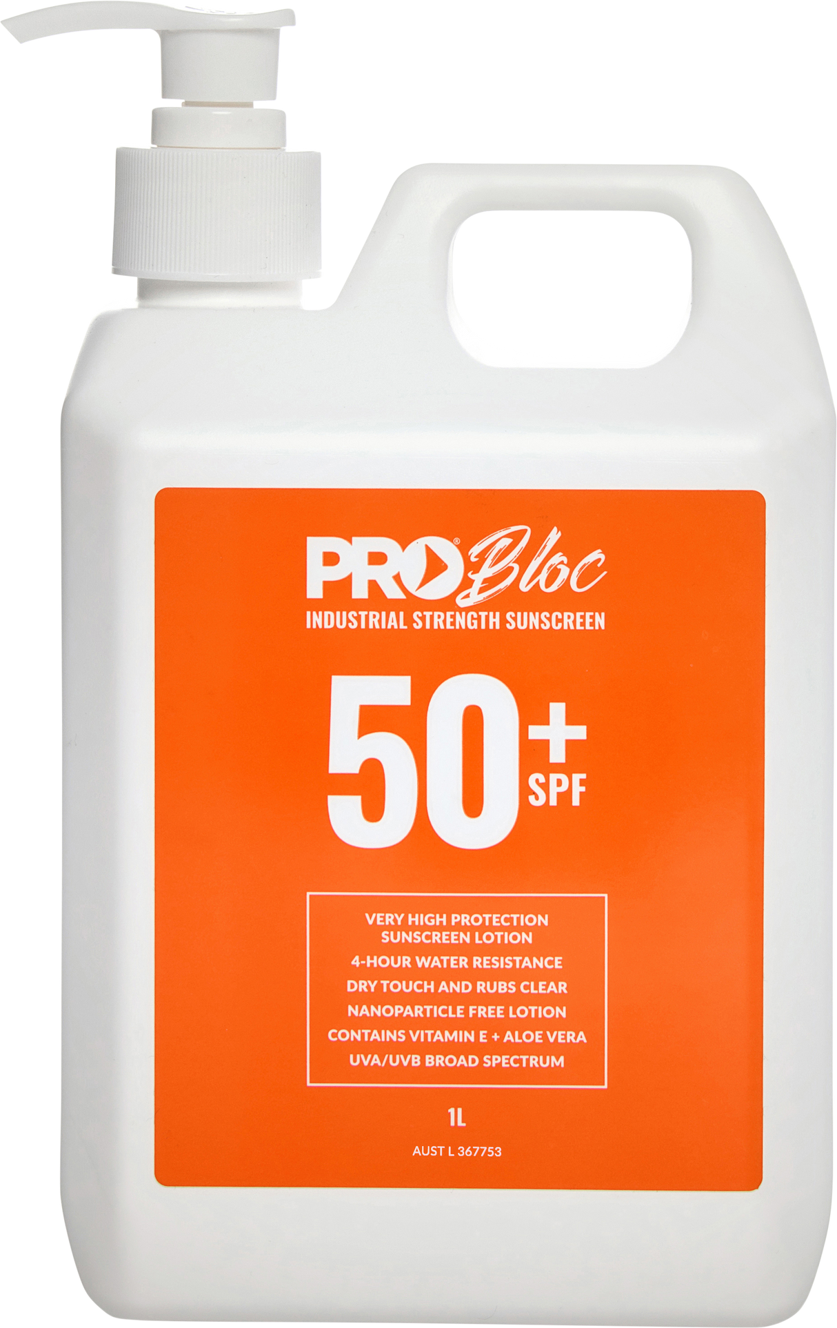 Probloc Spf 50 + Sunscreen 1L Pump Bottle