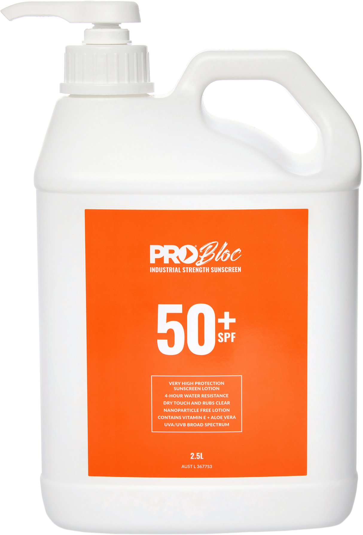 Probloc Spf 50 + Sunscreen 2.5L Pump Bottle