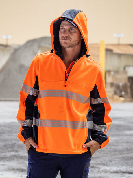 Flx & Move Hi Vis Taped Liquid Repellent Fleece Hoodie