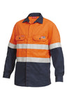 KingGee Shieldtec FR Hi-Visibility Two Tone Open Front Long Sleeve Shirt With FR Tape