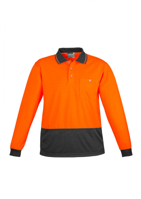 Unisex Hi Vis Basic Long Sleeve Polo