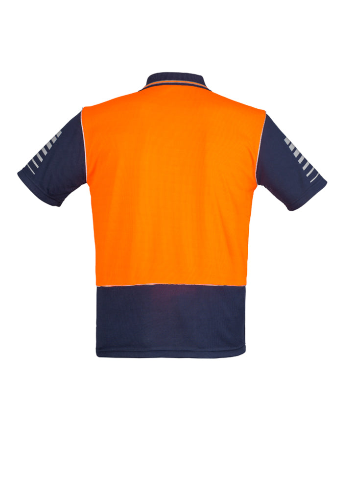 Mens Hi Vis Zone Short Sleeve Polo