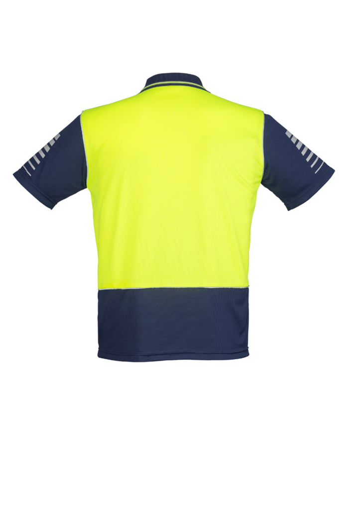 Mens Hi Vis Zone Short Sleeve Polo