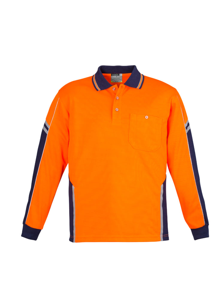 Mens Hi Vis Squad Long Sleeve Polo