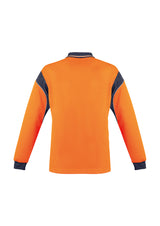 Mens Hi Vis Aztec Long Sleeve Polo