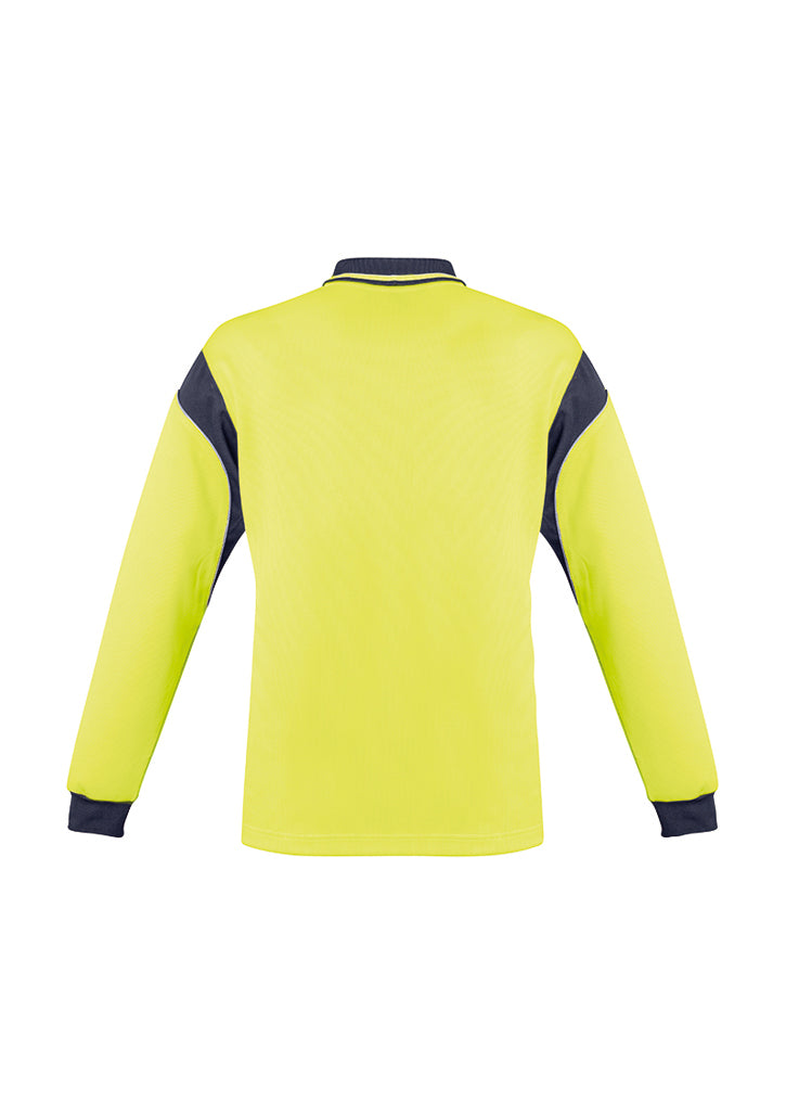 Mens Hi Vis Aztec Long Sleeve Polo