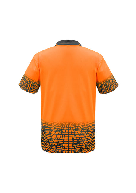 Mens Hi Vis Tracks Short Sleeve Polo