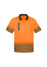 Mens Hi Vis Tracks Short Sleeve Polo