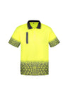 Mens Hi Vis Tracks Short Sleeve Polo