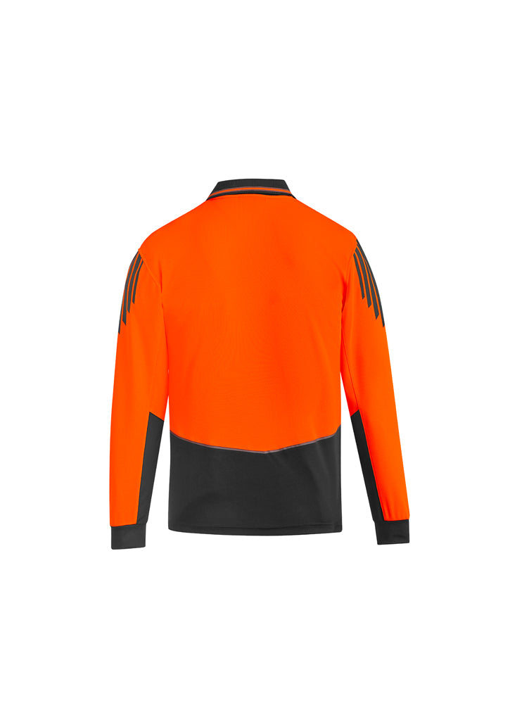 Mens Hi Vis Flux Long Sleeve Polo