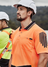 Mens Hi Vis Flux Short Sleeve Polo