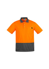 Mens Hi Vis Comfort Back Short Sleeve Polo