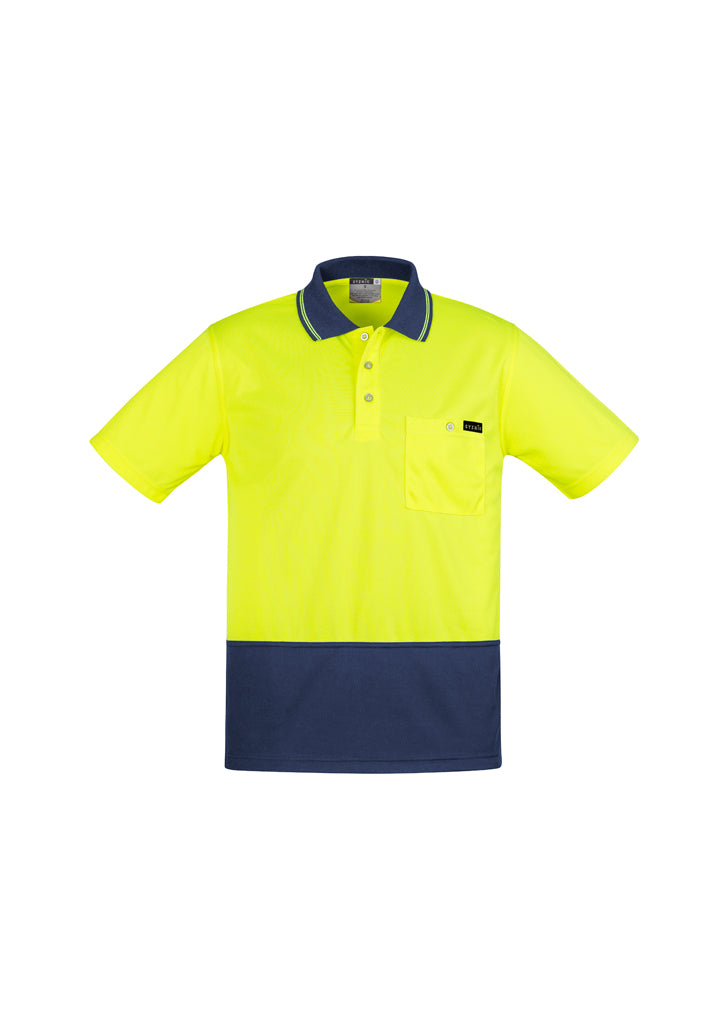 Mens Hi Vis Comfort Back Short Sleeve Polo