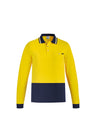 Mens Hi Vis Cotton Long Sleeve Polo