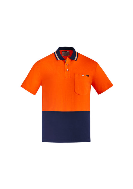 Mens Hi Vis Cotton Short Sleeve Polo