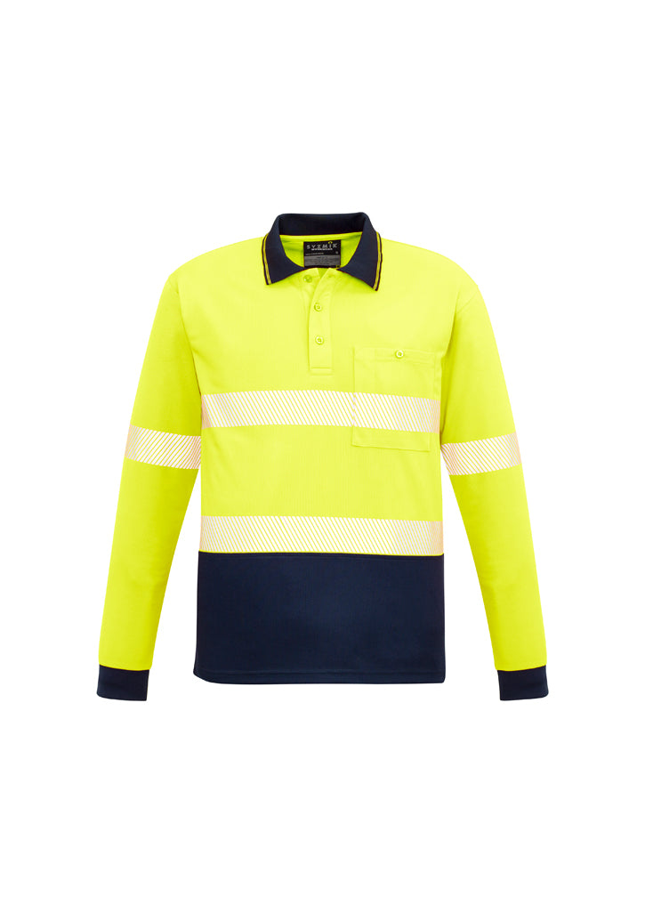 Unisex Hi Vis Segmented Tape Long Sleeve Polo