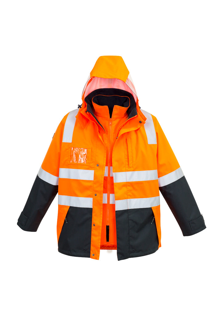 Mens Hi Vis 4 In 1 Waterproof Jacket