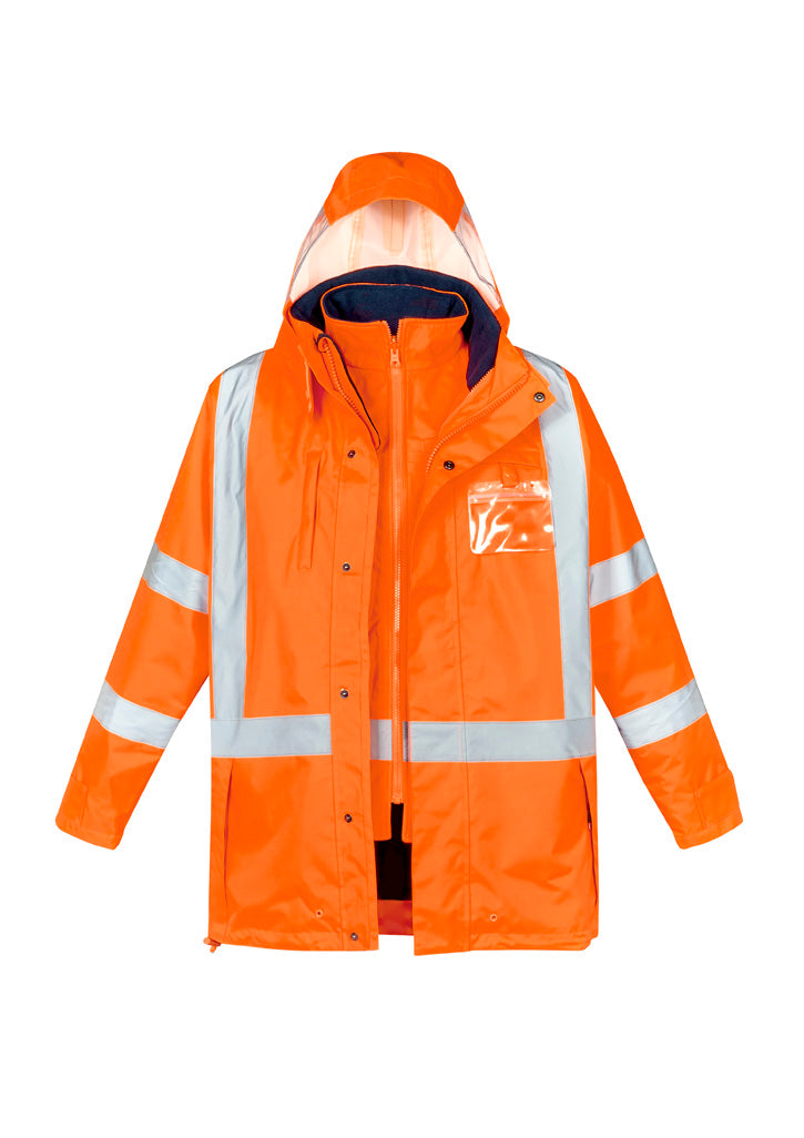 Mens Hi Vis X Back 4 In 1 Waterproof Jacket