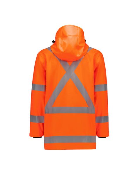 Mens Hi Vis X Back Heavy Duty Waterproof Jacket