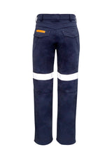 Mens Orange Flame Traditional Style Taped Work Pant