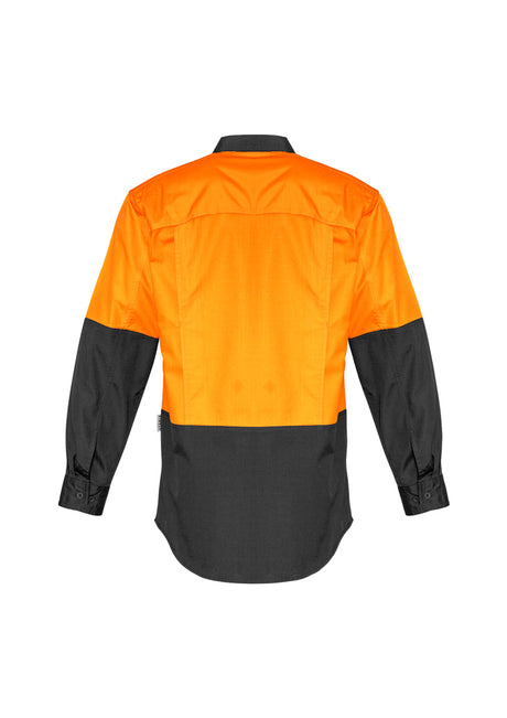 Mens Rugged Cooling Hi Vis Long Sleeve Shirt