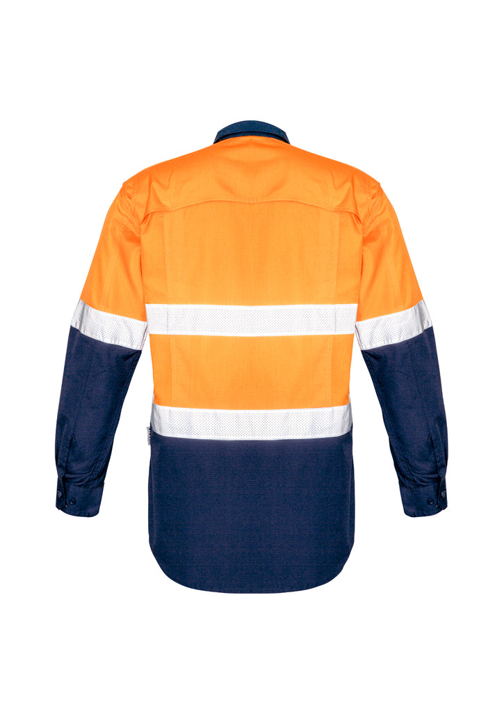 Mens Rugged Cooling Hi Vis Taped Long Sleeve Shirt