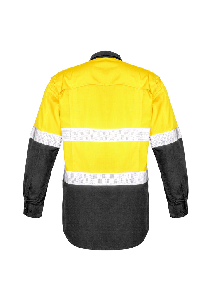 Mens Rugged Cooling Hi Vis Taped Long Sleeve Shirt