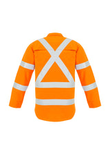 Mens Red Flame Hi Vis X Back Shirt