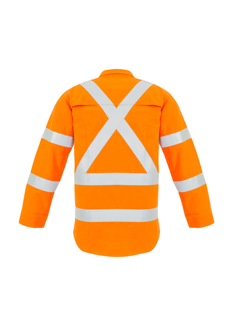 Mens Red Flame Hi Vis X Back Shirt