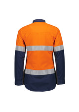 Womens Orange Flame Lightweight Ripstop Taped Shirt