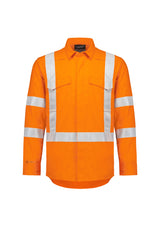 Mens Orange Flame Lightweight Ripstop X Back Taped Shirt