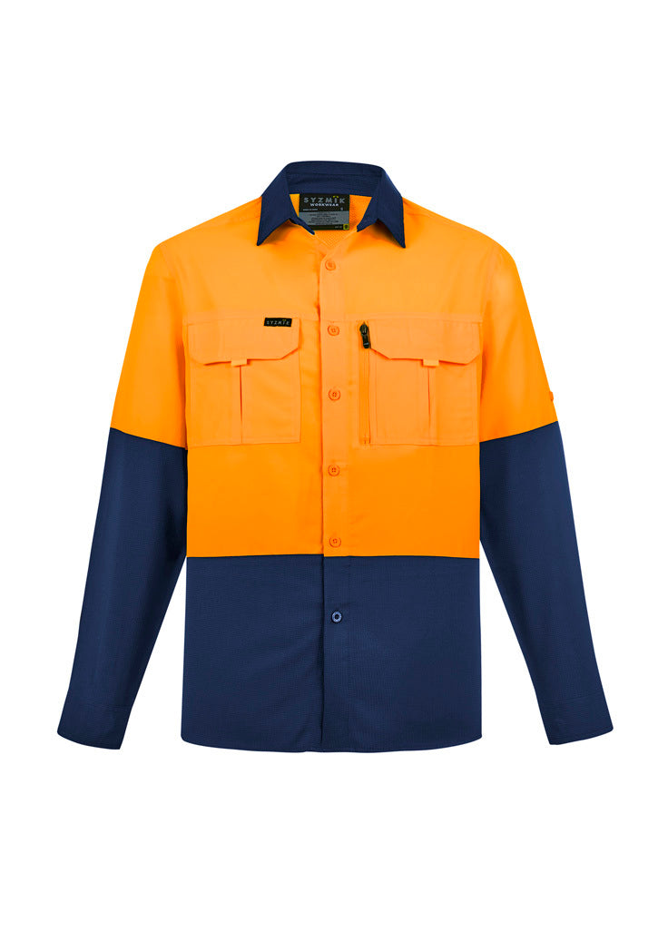 Mens Hi Vis Outdoor Long Sleeve Shirt